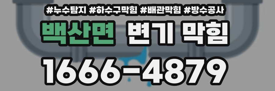 백산면 변기 막힘