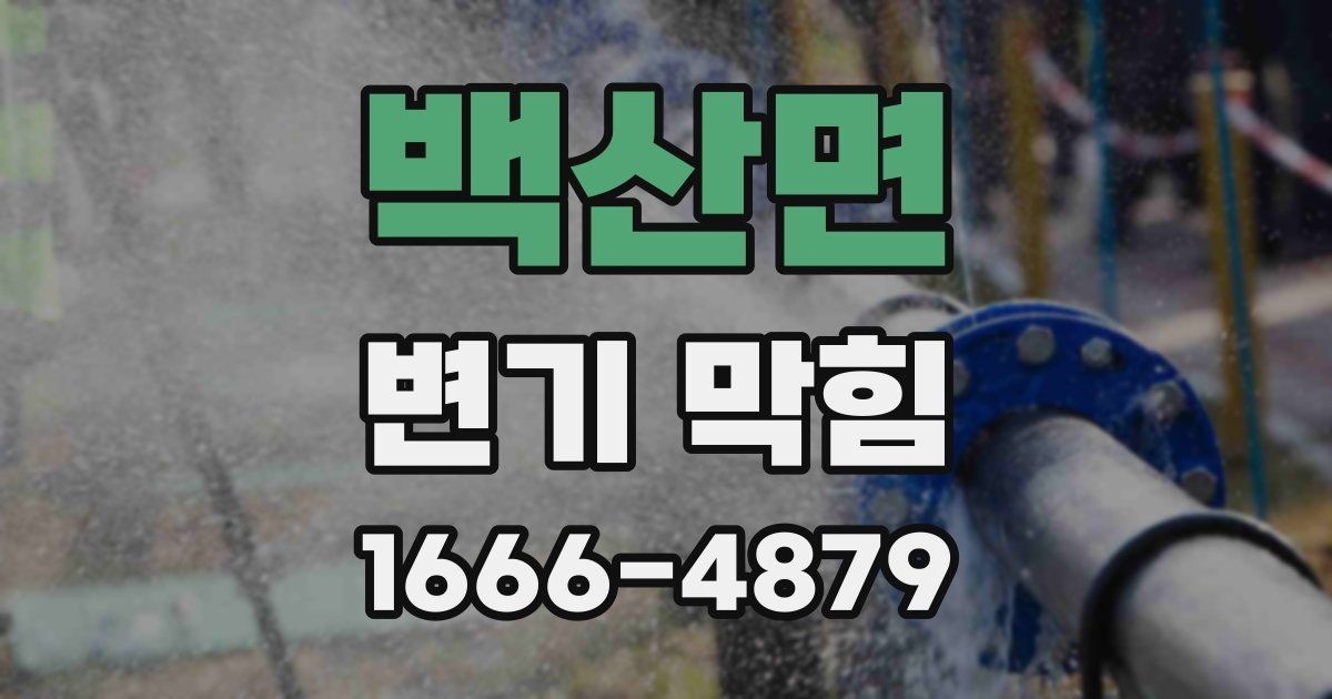 백산면 변기 막힘