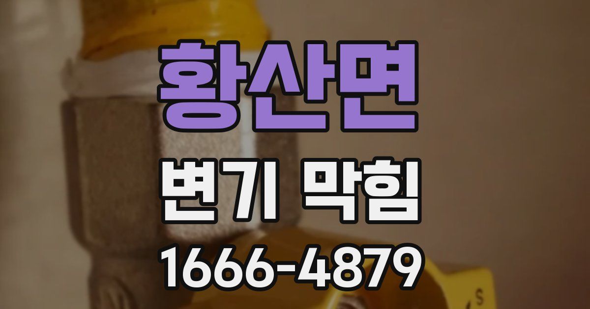 황산면 변기 막힘