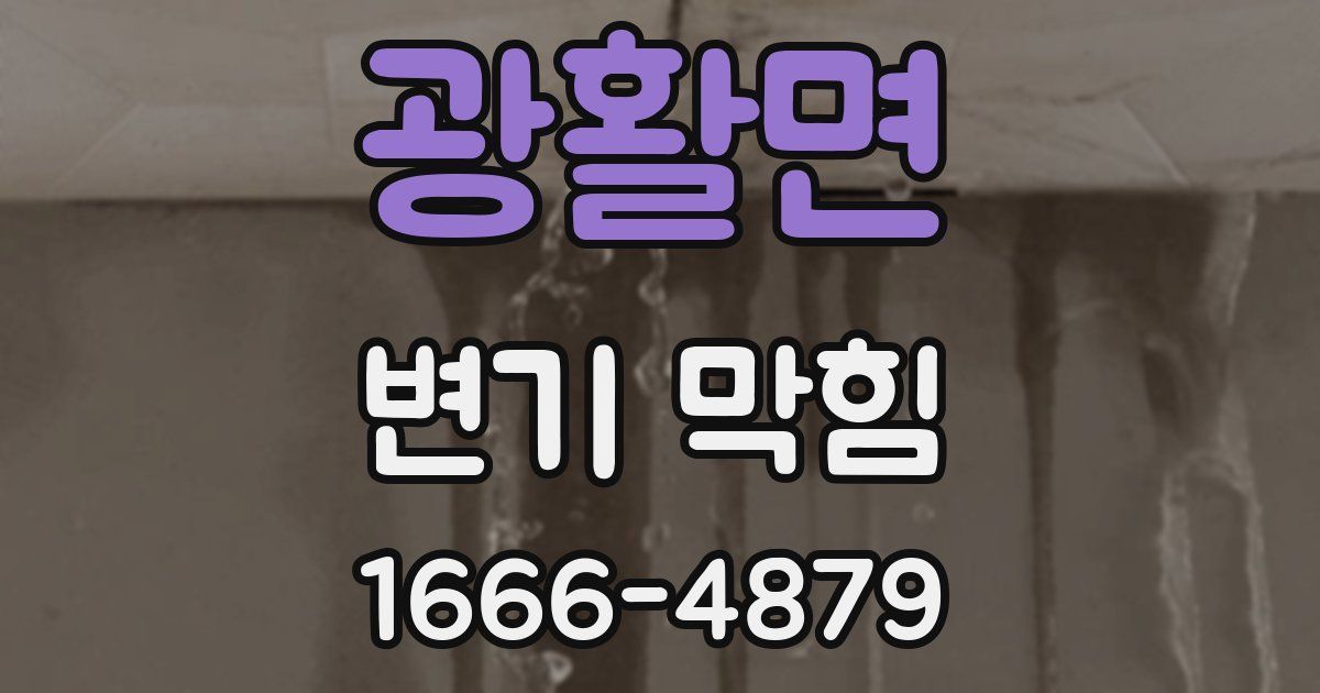 광활면 변기 막힘