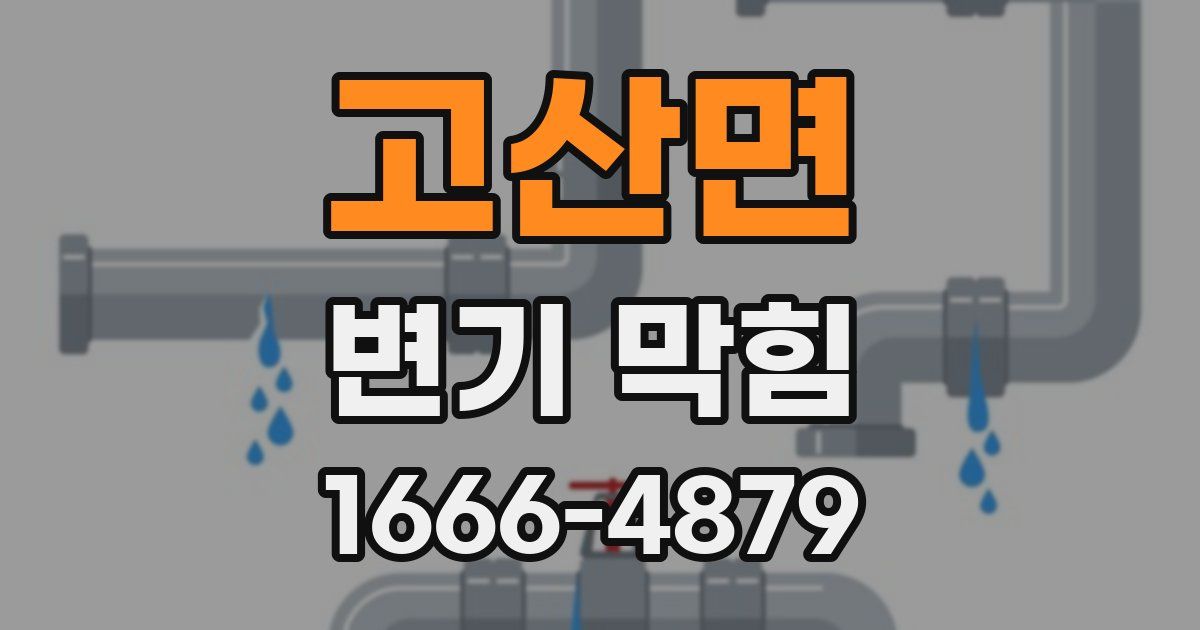 고산면 변기 막힘