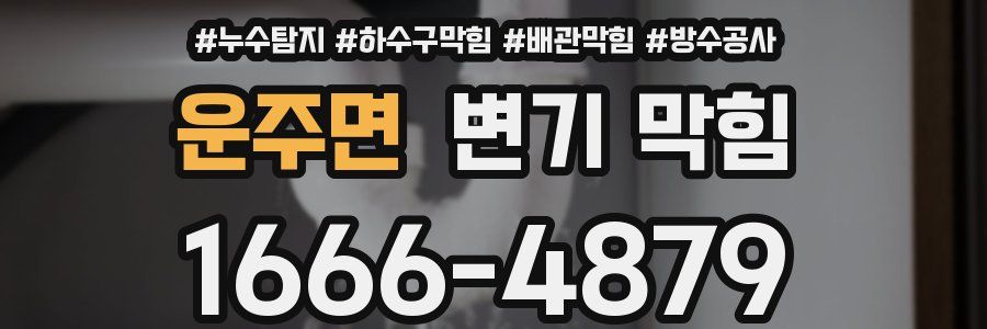 운주면 변기 막힘