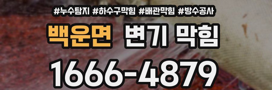 백운면 변기 막힘