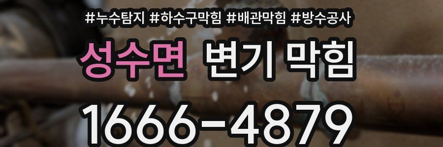 성수면 변기 막힘