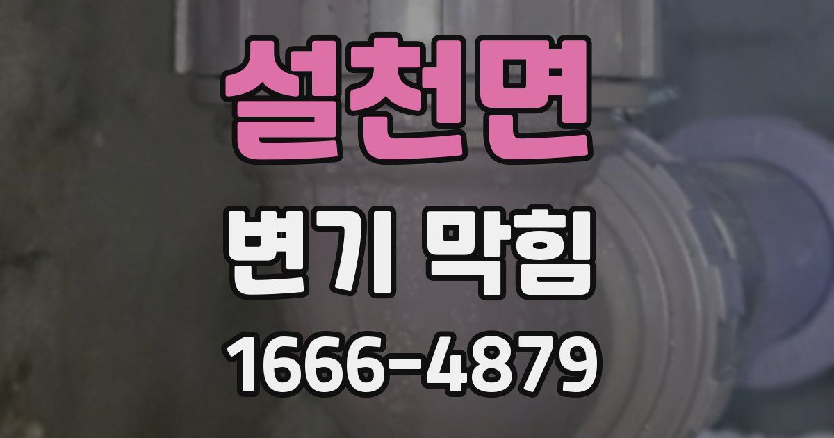 설천면 변기 막힘