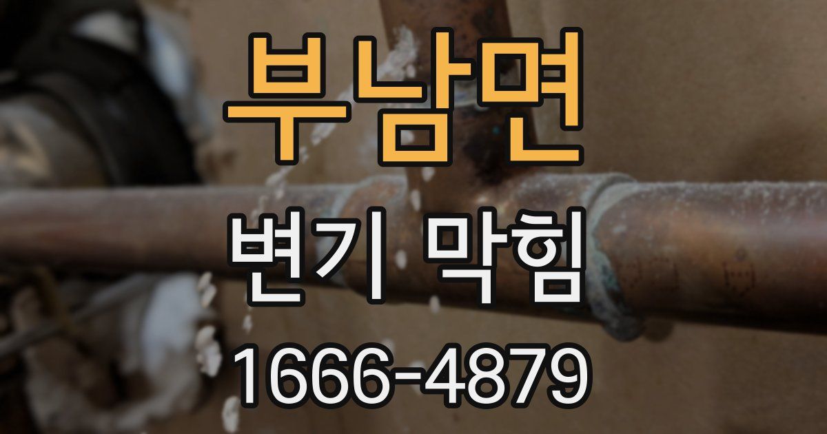 부남면 변기 막힘