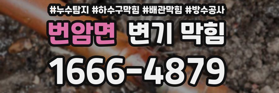 번암면 변기 막힘
