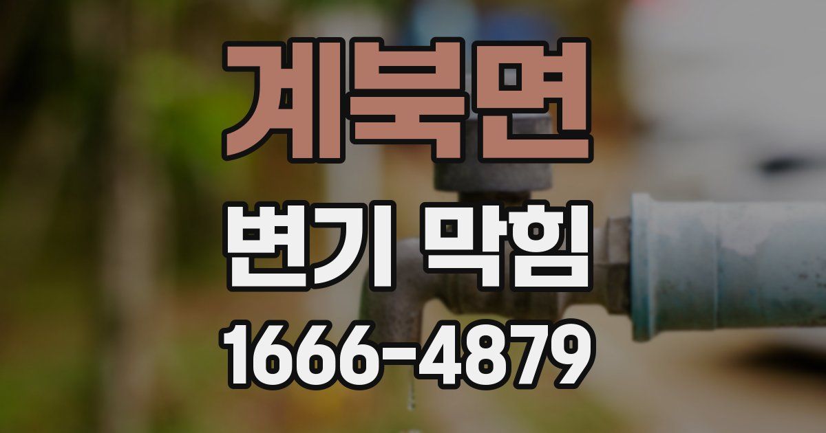 계북면 변기 막힘