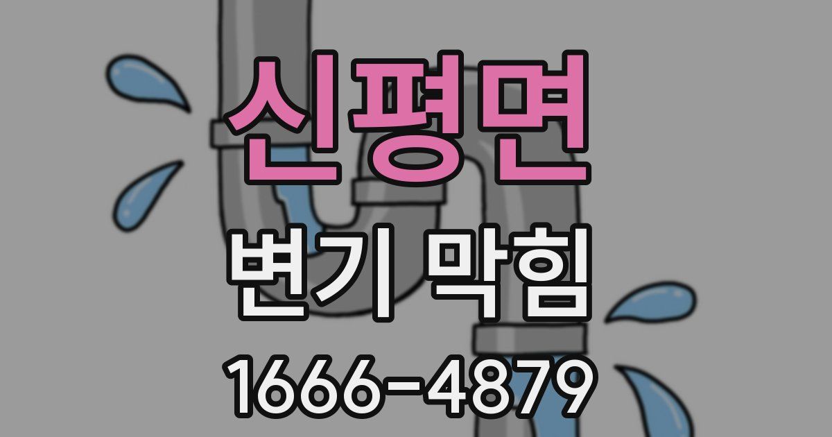 신평면 변기 막힘
