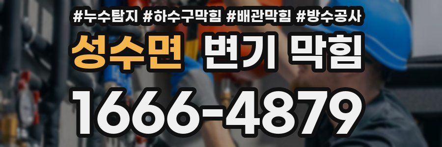 성수면 변기 막힘