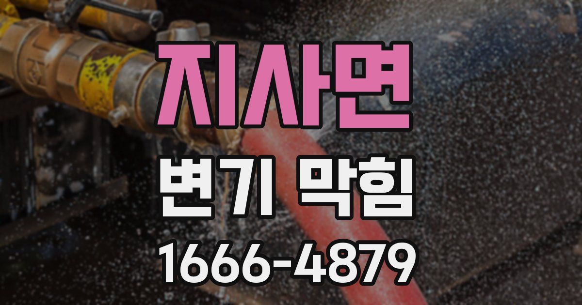 지사면 변기 막힘