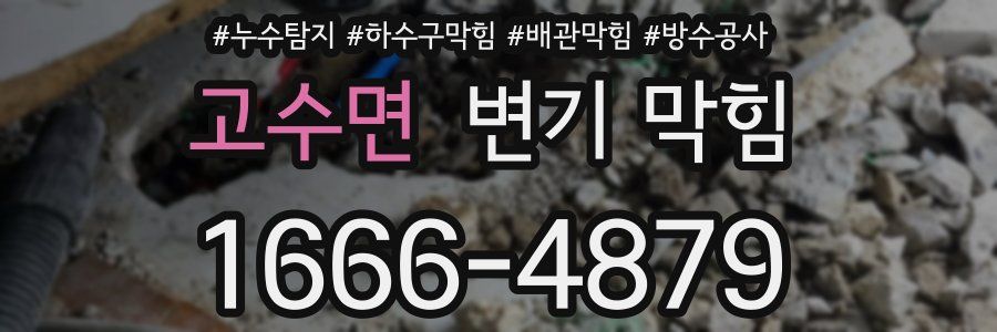 고수면 변기 막힘