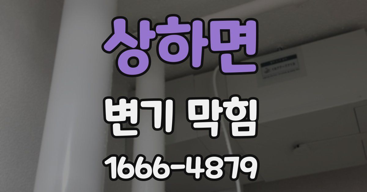 상하면 변기 막힘