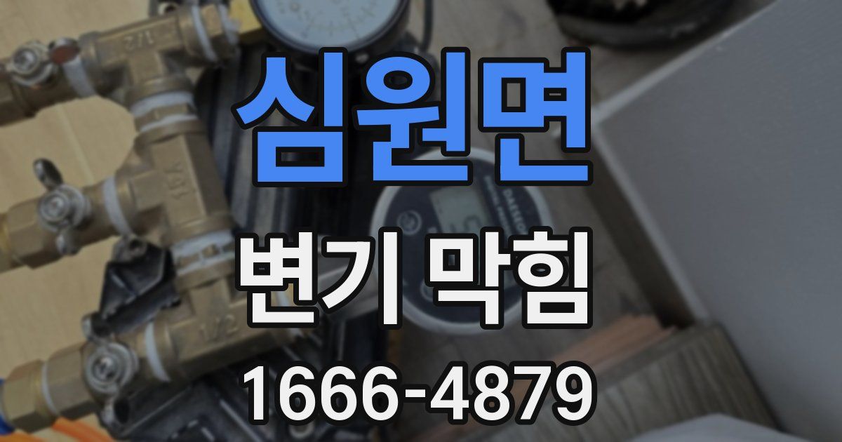 심원면 변기 막힘