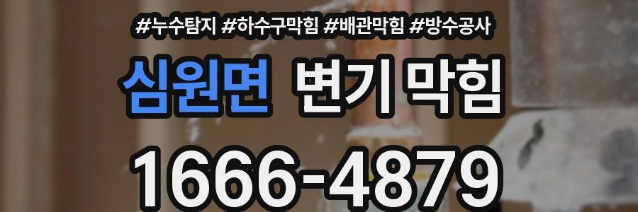 심원면 변기 막힘