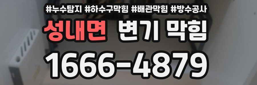 성내면 변기 막힘