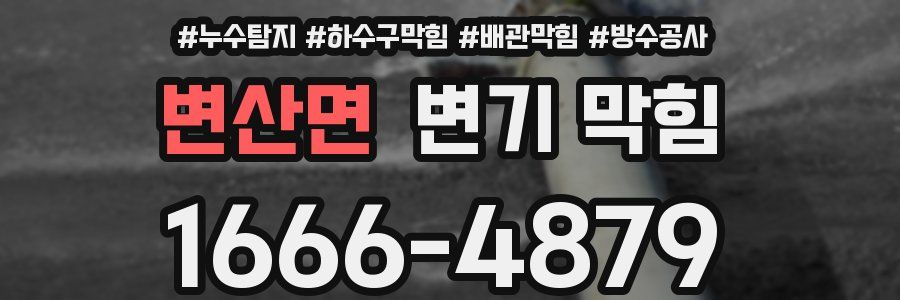 변산면 변기 막힘