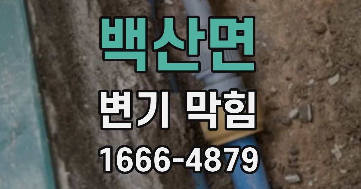 백산면 변기 막힘