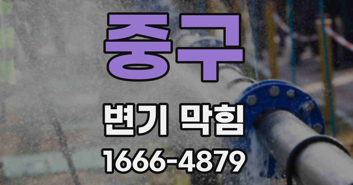 중구 변기 막힘