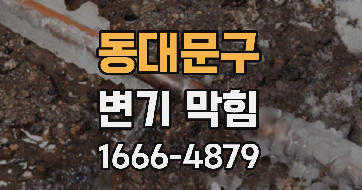 동대문구 변기 막힘