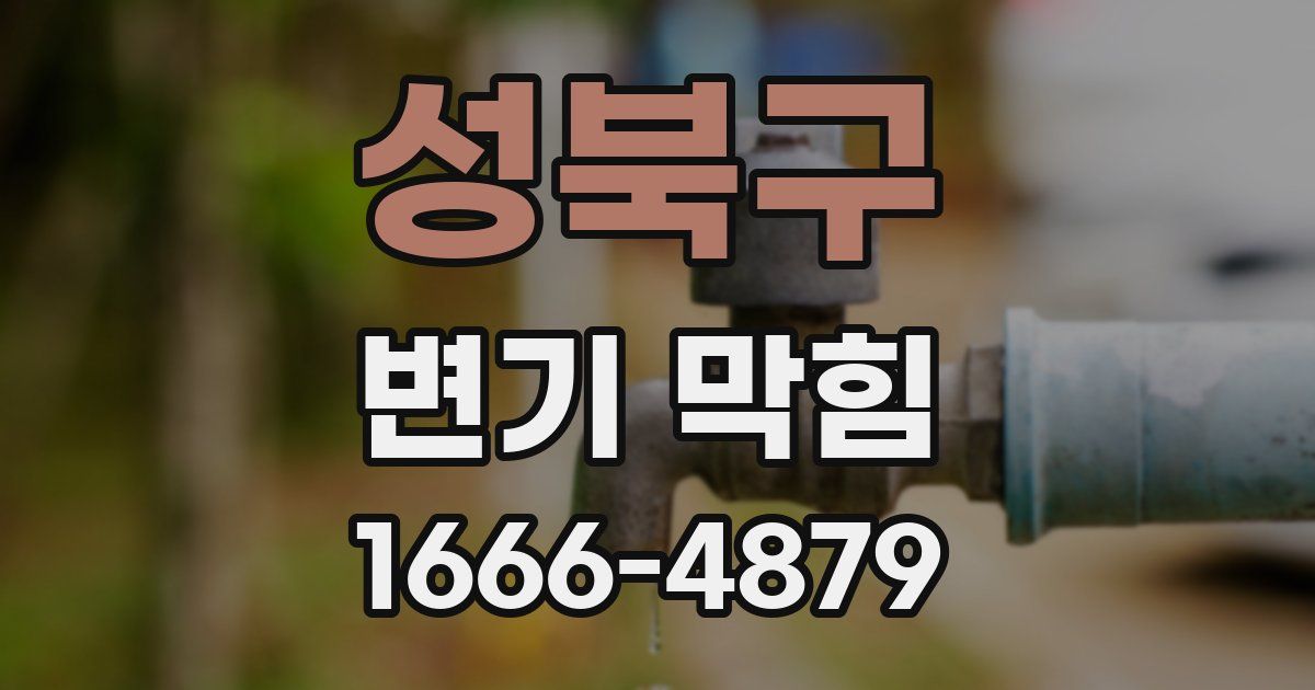 성북구 변기 막힘