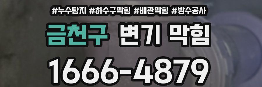 금천구 변기 막힘