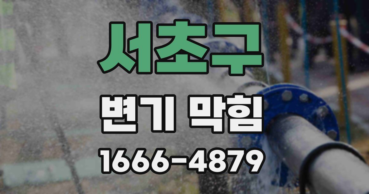 서초구 변기 막힘