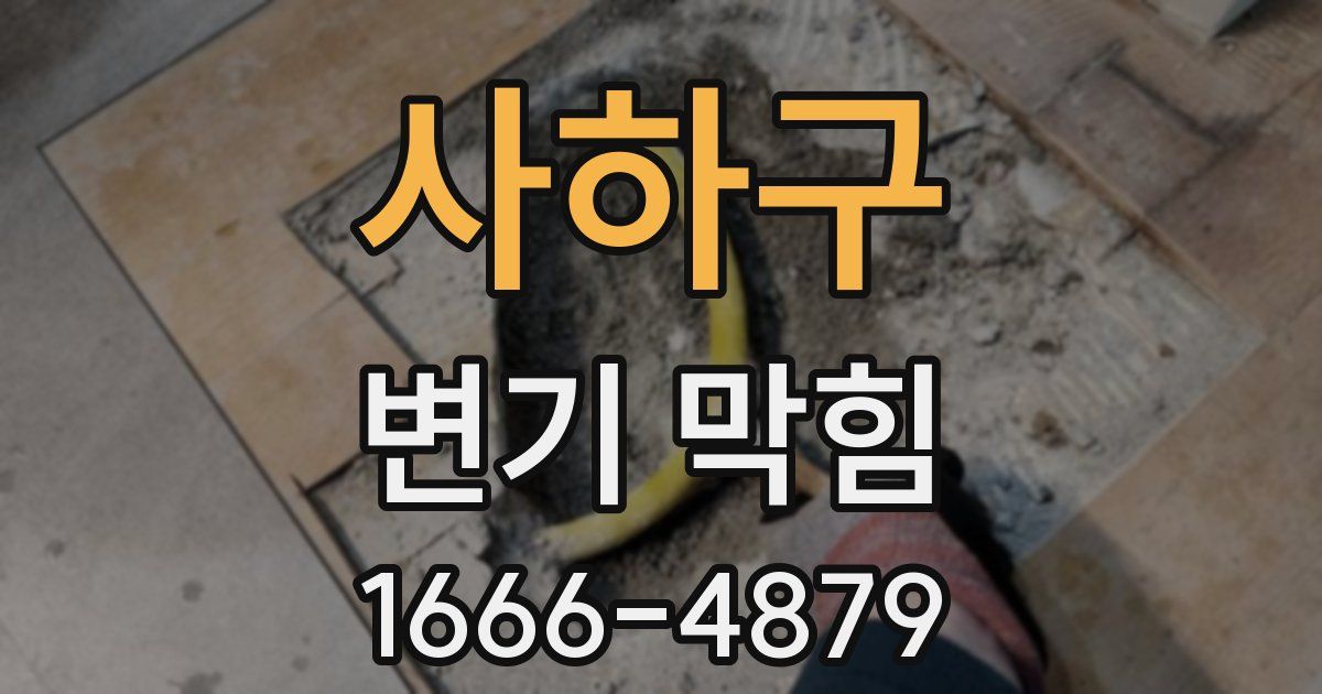사하구 변기 막힘