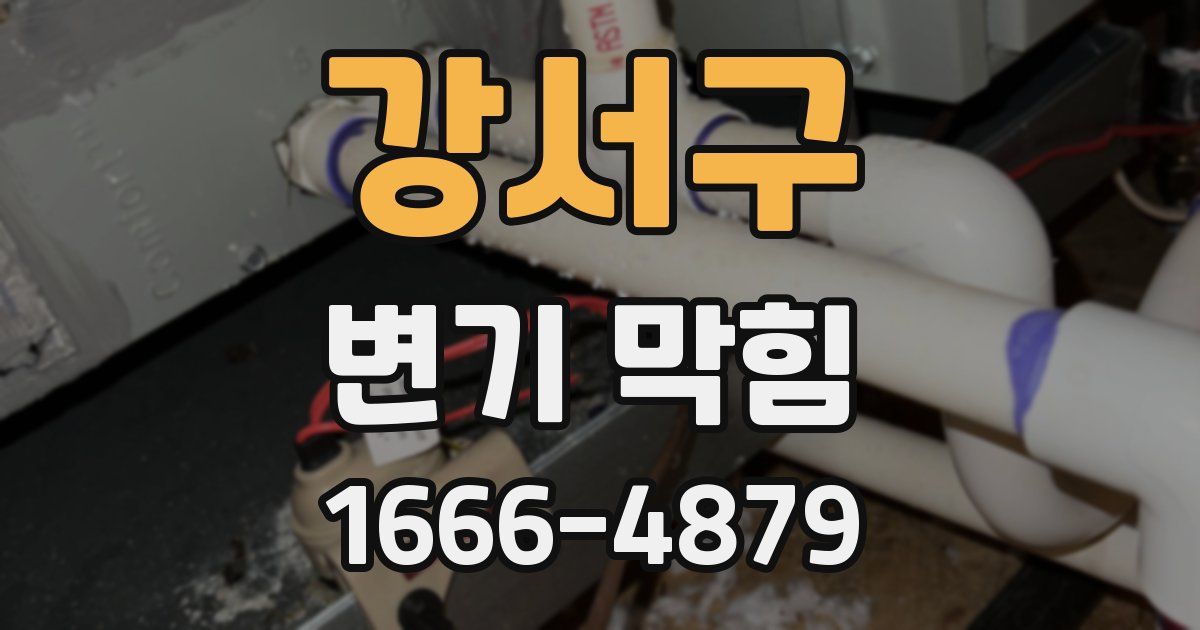 강서구 변기 막힘