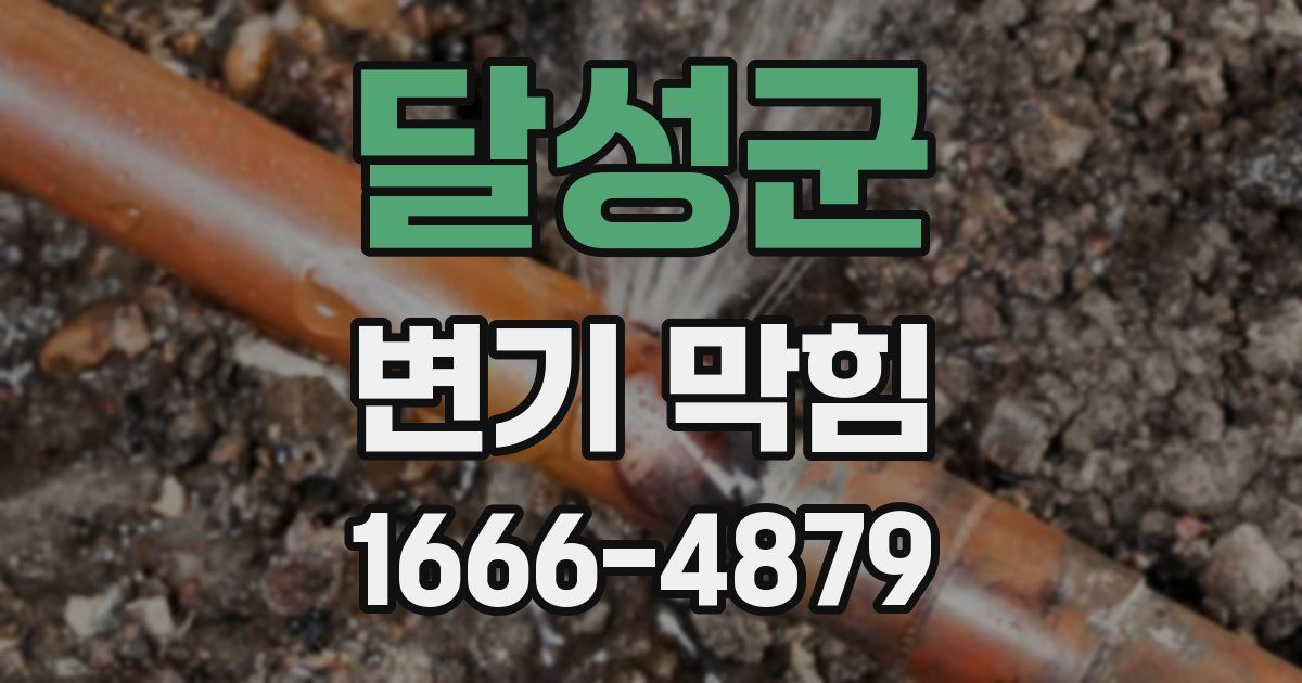 달성군 변기 막힘