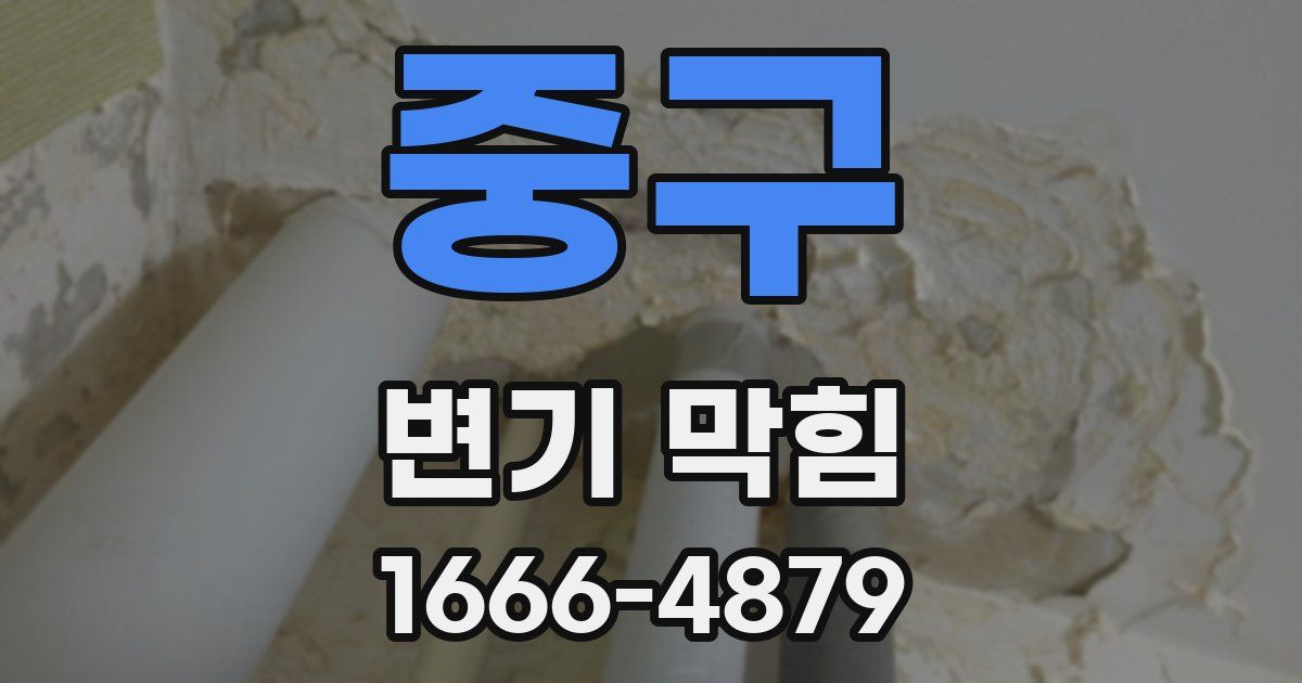 중구 변기 막힘