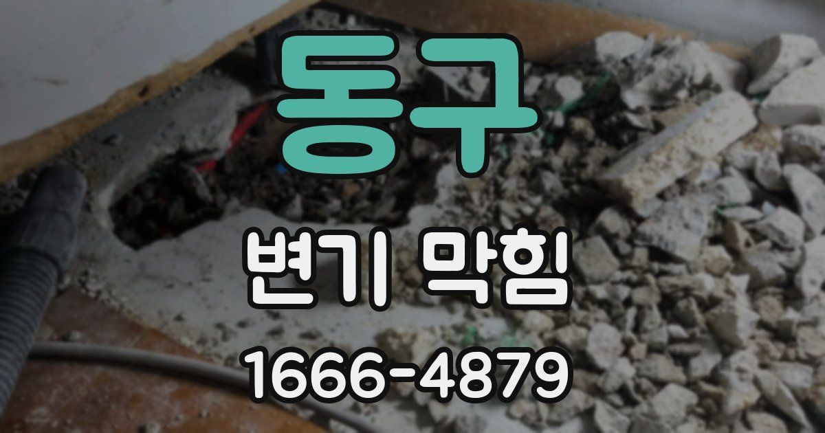 동구 변기 막힘