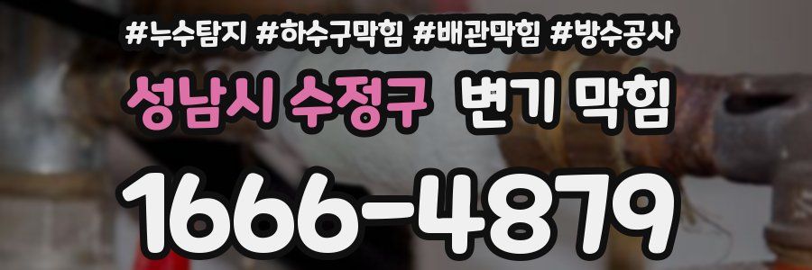 성남시 수정구 변기 막힘