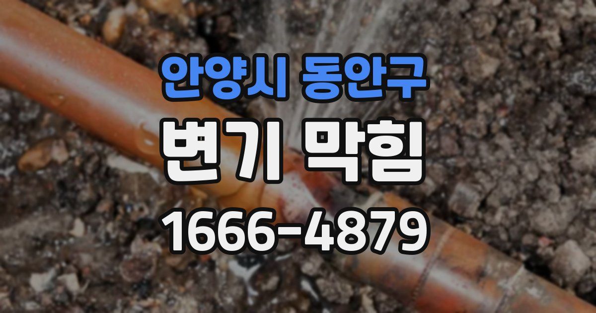 안양시 동안구 변기 막힘