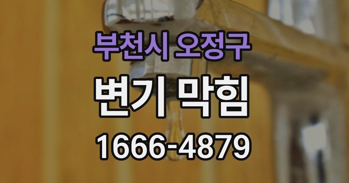 부천시 오정구 변기 막힘