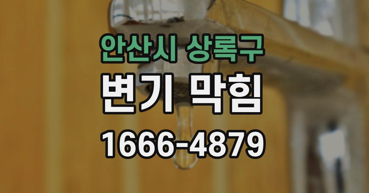안산시 상록구 변기 막힘
