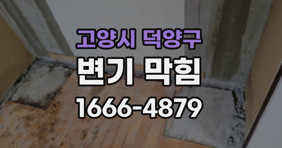 고양시 덕양구 변기 막힘