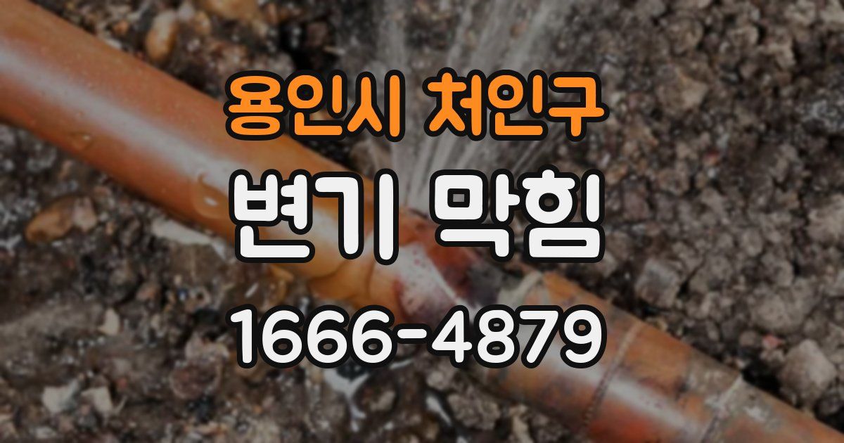 용인시 처인구 변기 막힘
