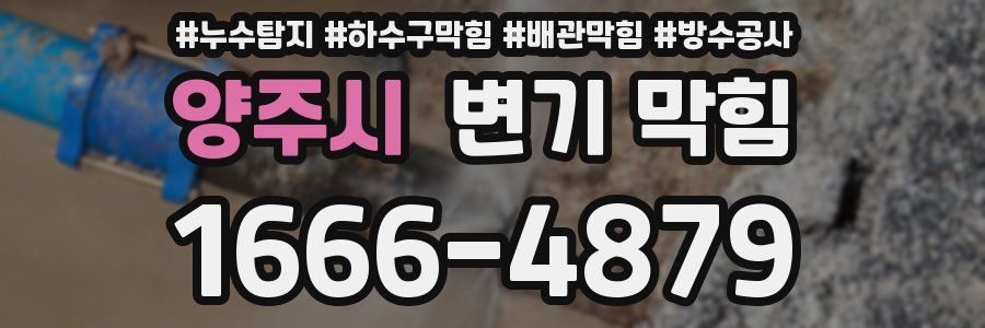 양주시 변기 막힘