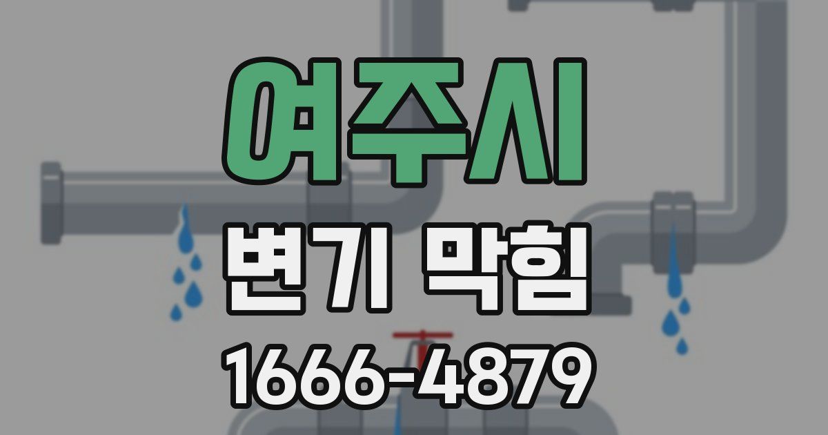 여주시 변기 막힘