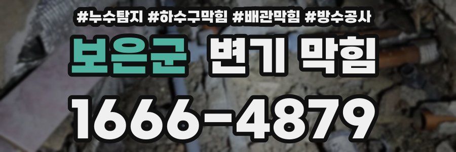 보은군 변기 막힘