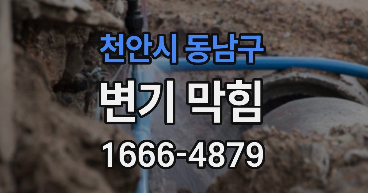 천안시 동남구 변기 막힘