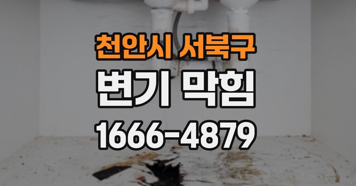 천안시 서북구 변기 막힘