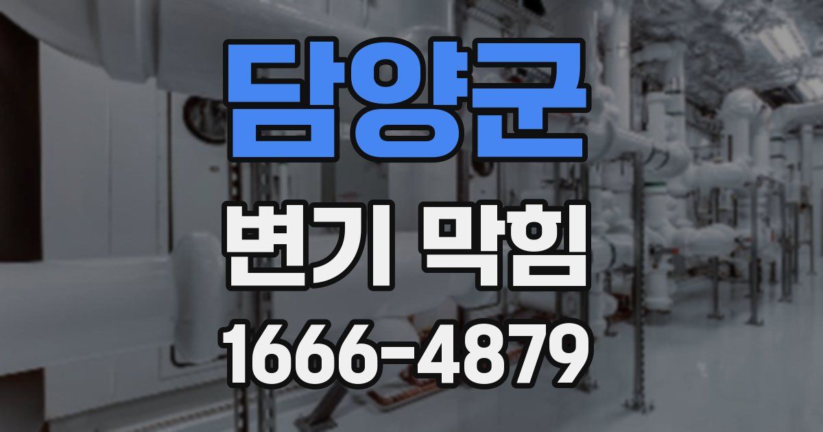 담양군 변기 막힘