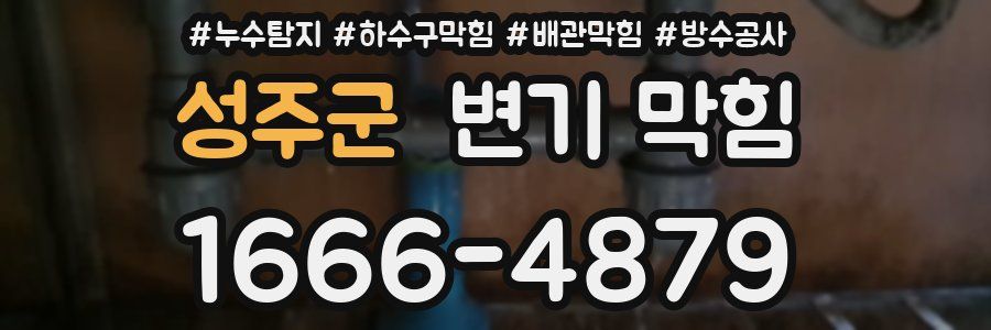 성주군 변기 막힘