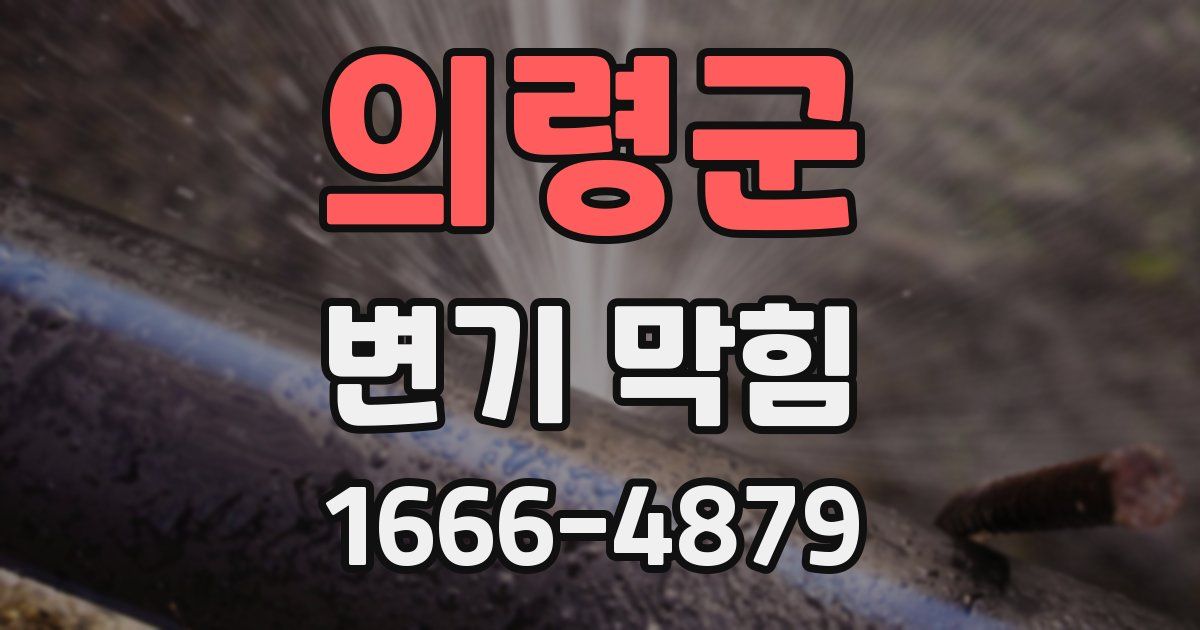 의령군 변기 막힘