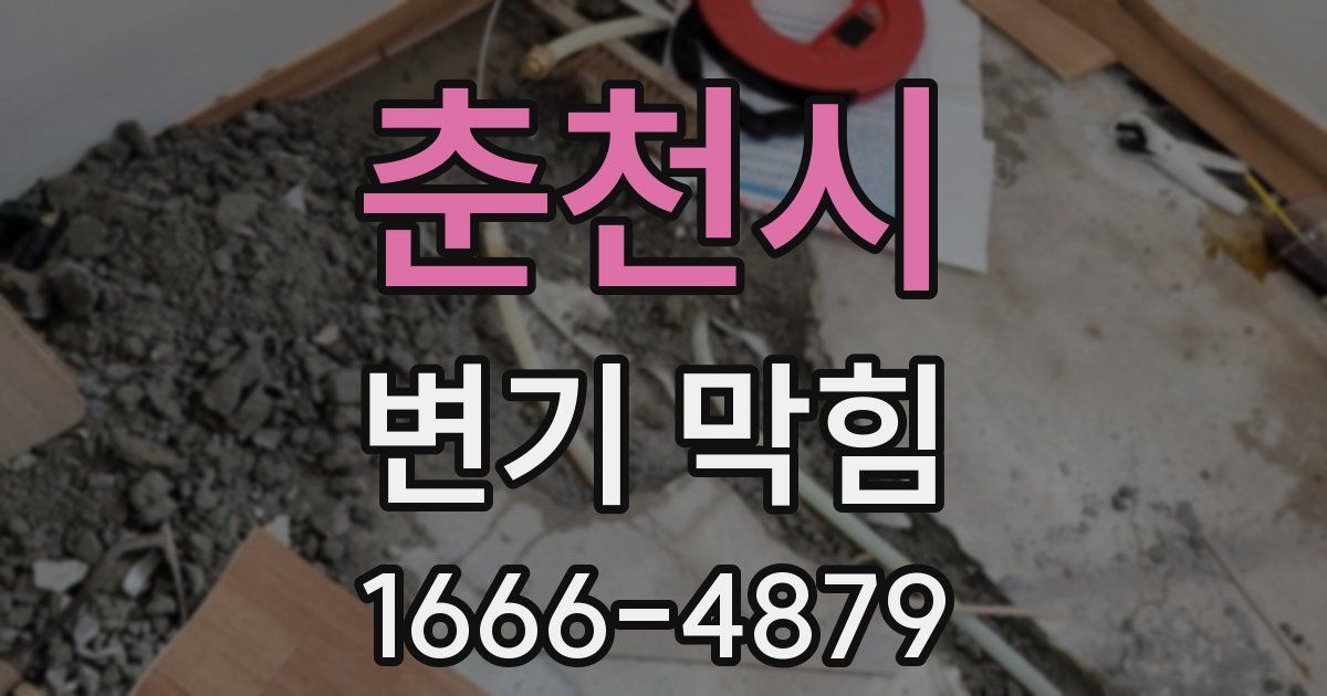 춘천시 변기 막힘