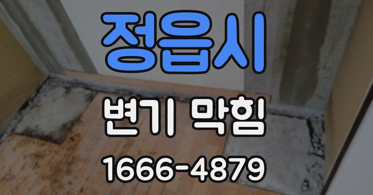 정읍시 변기 막힘