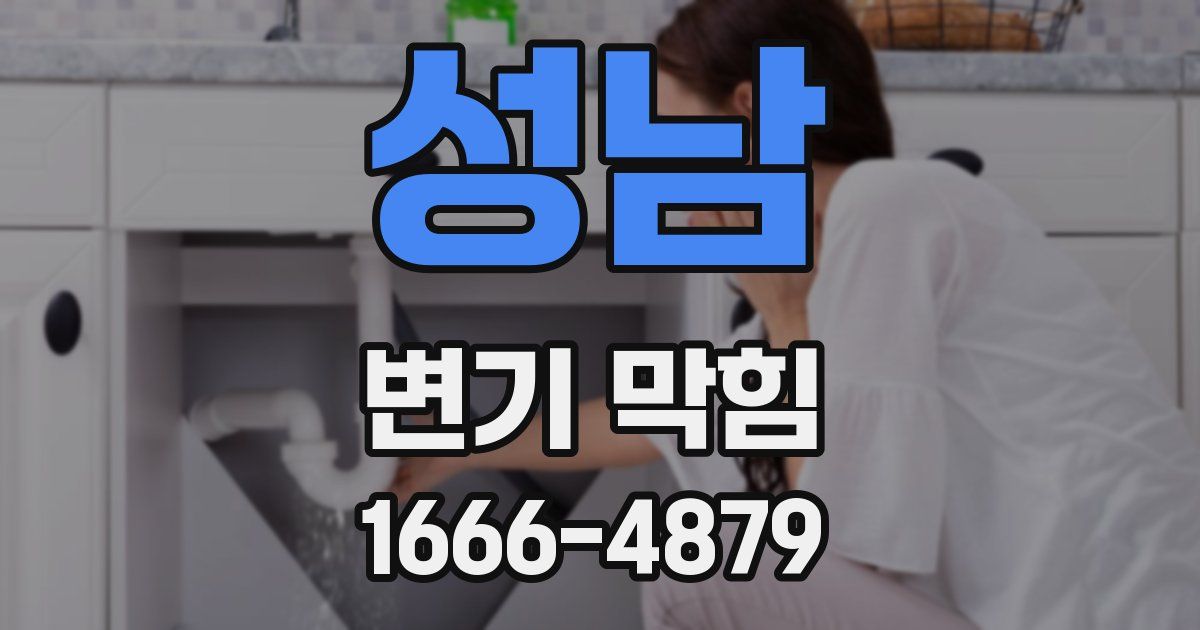 성남 변기 막힘