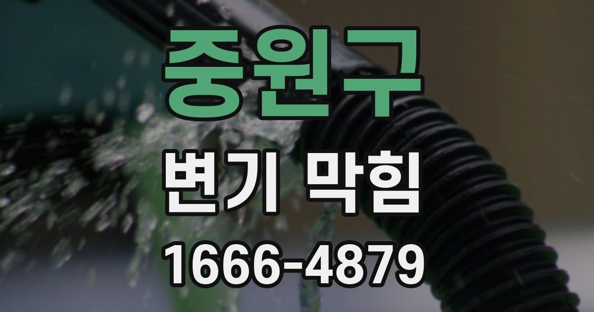 중원구 변기 막힘